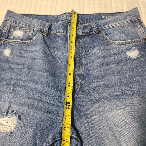 Arizona Jeans Distressed Hi-Rise Bootcut Juniors 15 - Picture 7 of 8